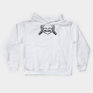 Killer skeleton heart Kids Hoodie